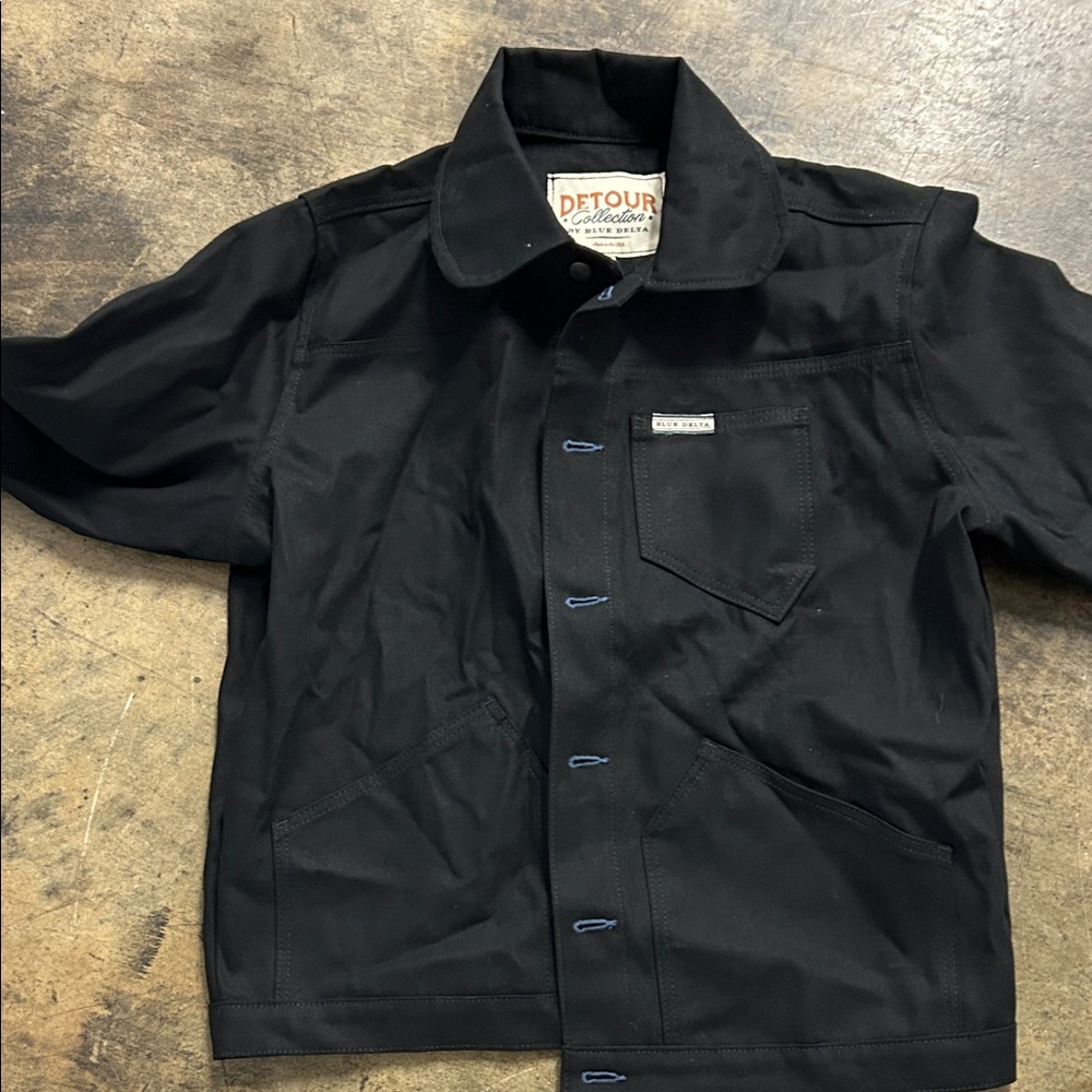 Blue Delta Black Canvas Men's Jacket